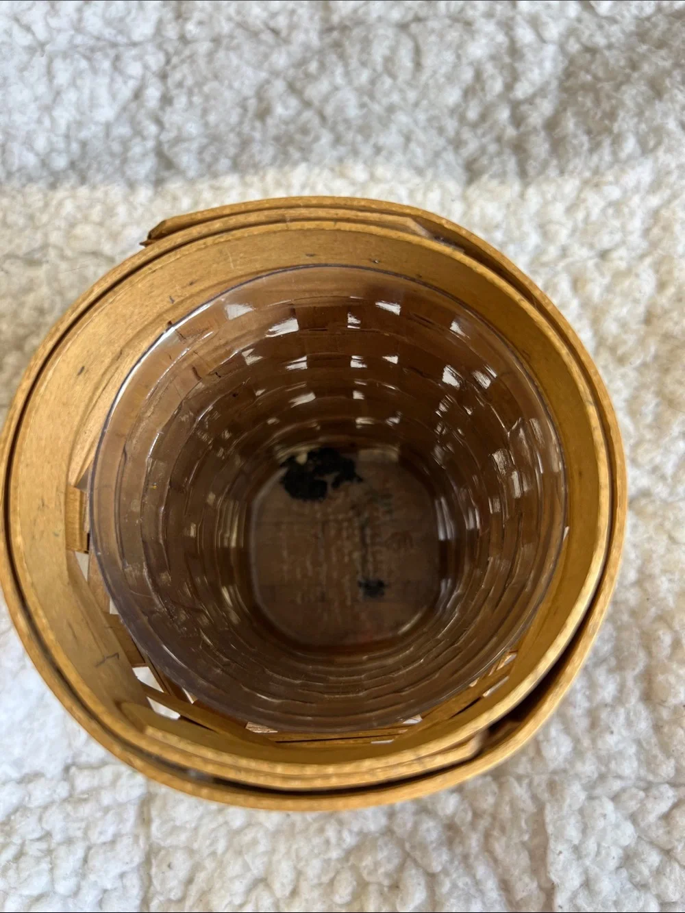 Longaberger Small Utility Woven Wood Basket